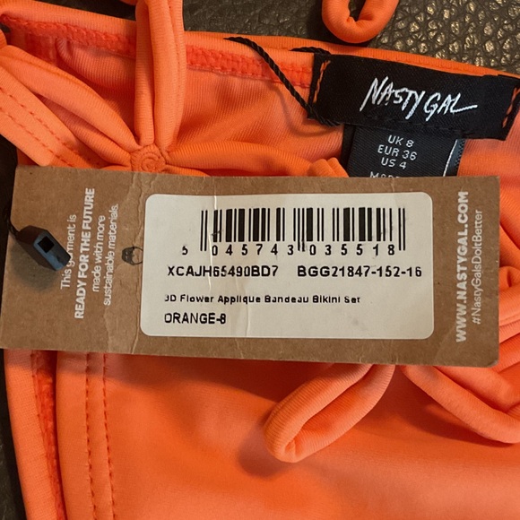 Nasty Gal Orange Floral Bikini - Picture 3 of 5